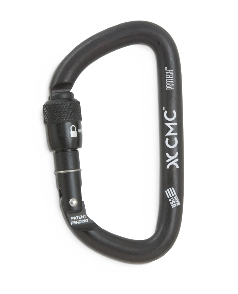 CMC Rescue Protech™ Aluminum KeyLock Carabiners Black Industrial Safety, Inc.
