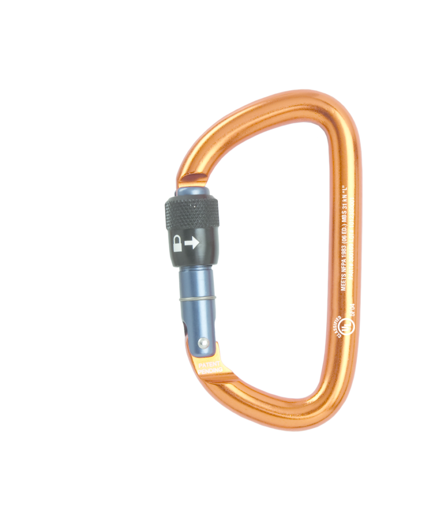 CMC Rescue Protech™ Aluminum KeyLock Carabiners Orange Industrial